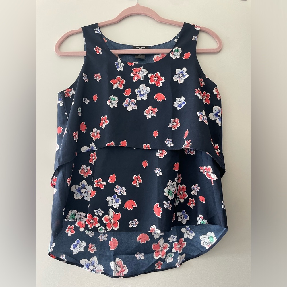 Ann Taylor Small Petite flower shirt
